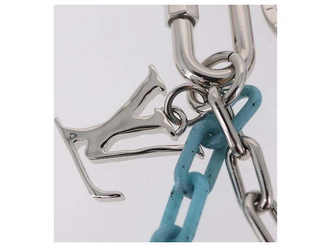 LOUIS VUITTON Portachiavi Ciondolo forma LV metallo Silver MP2619 LV Auth 206379M Argento - vista 7