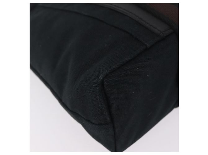 Hermès Bolso de mano HERMES Toroca Horizontal PM Canvas Negro Auth 206842A - vista 10