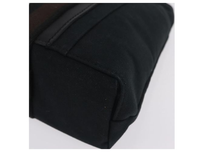 Hermès Bolso de mano HERMES Toroca Horizontal PM Canvas Negro Auth 206842A - vista 11