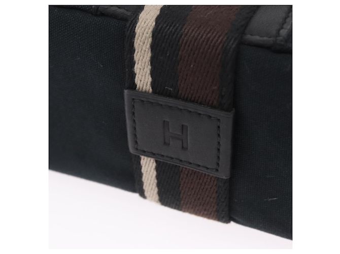 Hermès Bolso de mano HERMES Toroca Horizontal PM Canvas Negro Auth 206842A - vista 14