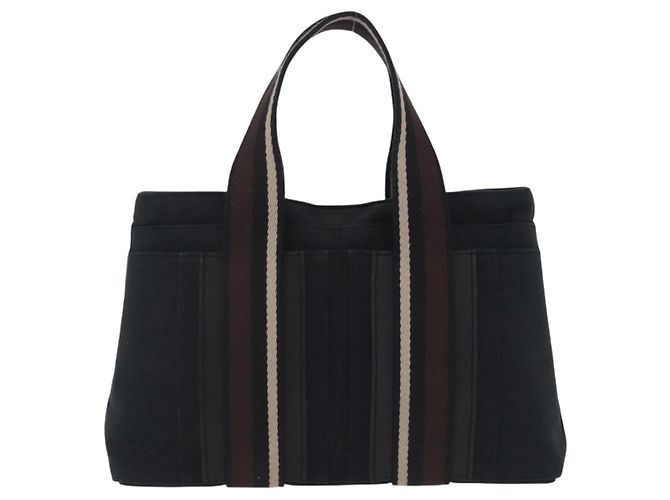 Hermès Bolso de mano HERMES Toroca Horizontal PM Canvas Negro Auth 206842A - vista 2