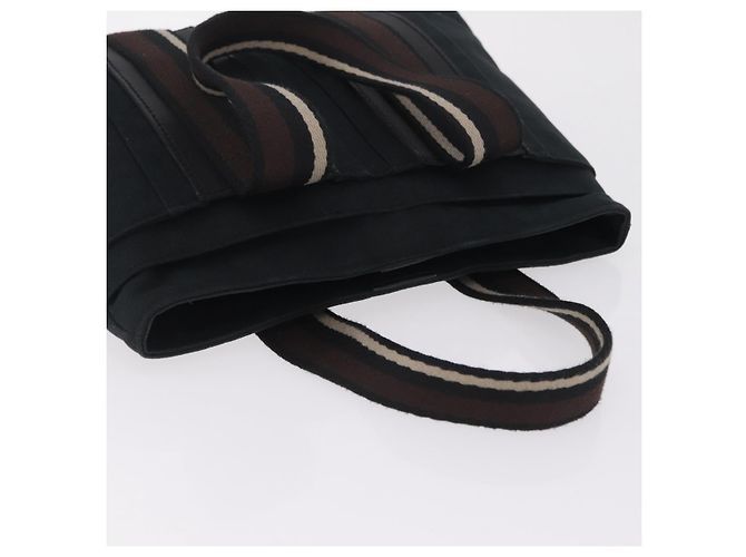 Hermès Bolso de mano HERMES Toroca Horizontal PM Canvas Negro Auth 206842A - vista 6