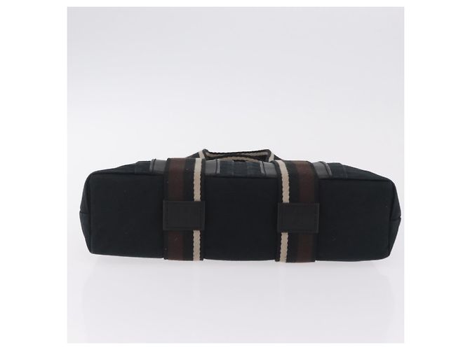 Hermès Bolso de mano HERMES Toroca Horizontal PM Canvas Negro Auth 206842A - vista 9