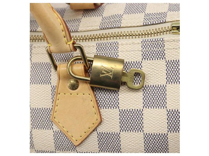 LOUIS VUITTON Damier Azur Speedy 30 Hand Bag N41533 LV Auth 207452V - vista 20