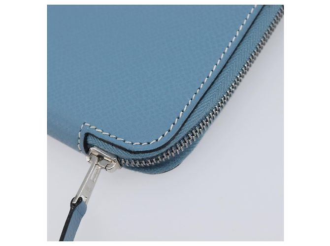 Hermès HERMES Agenda Vision 2 Day Planner Cover Leather Light Blue Silver Auth BA16011V Plata Azul claro - vista 10