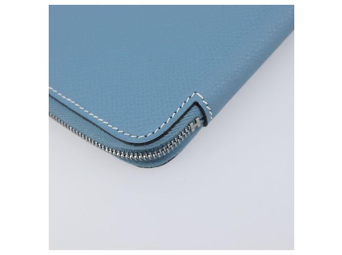 Hermès HERMES Agenda Vision 2 Day Planner Cover Leather Light Blue Silver Auth BA16011V Plata Azul claro - vista 11