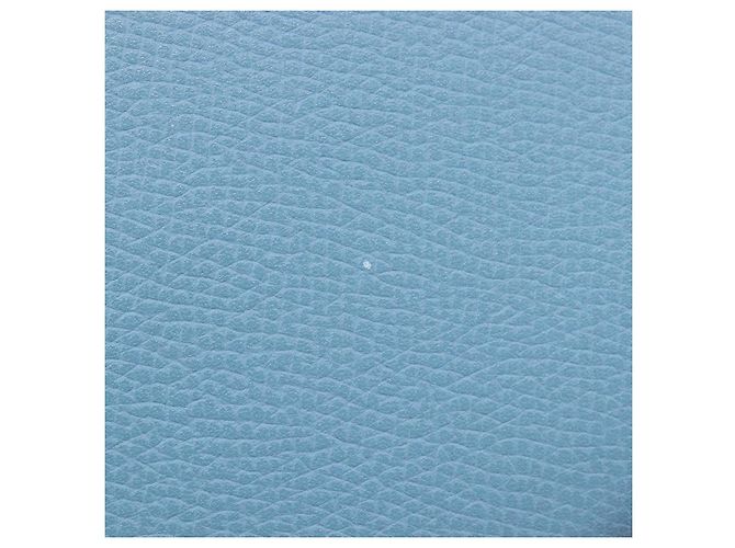 Hermès HERMES Agenda Vision 2 Day Planner Cover Leather Light Blue Silver Auth BA16011V Plata Azul claro - vista 13