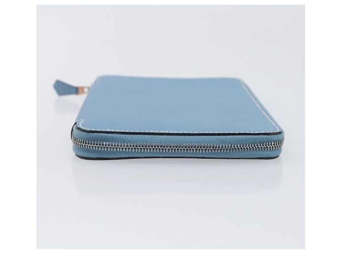 Hermès HERMES Agenda Vision 2 Day Planner Cover Leather Light Blue Silver Auth BA16011V Plata Azul claro - vista 4