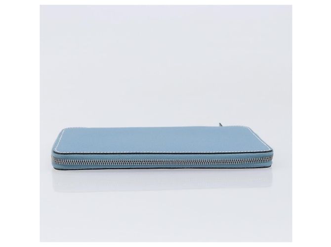 Hermès HERMES Agenda Vision 2 Day Planner Cover Leather Light Blue Silver Auth BA16011V Plata Azul claro - vista 6
