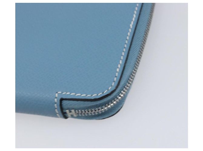 Hermès HERMES Agenda Vision 2 Day Planner Cover Leather Light Blue Silver Auth BA16011V Plata Azul claro - vista 8