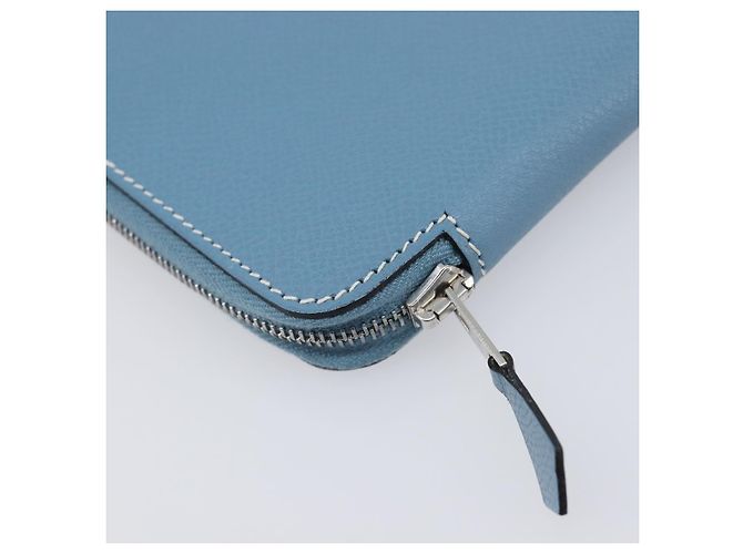 Hermès HERMES Agenda Vision 2 Day Planner Cover Leather Light Blue Silver Auth BA16011V Plata Azul claro - vista 9