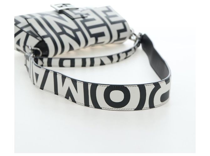 Borsa a tracolla FENDI Mamma Baguette in pelle Mark Jacobs Nera 8BR600 Auth 206295M Nero Argento - vista 14
