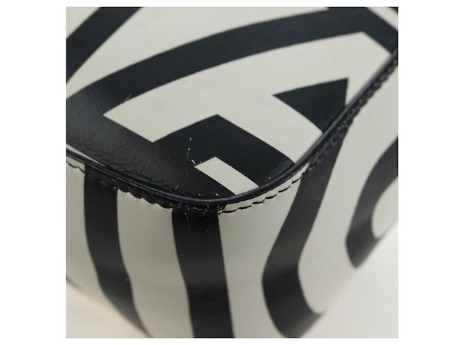 Borsa a tracolla FENDI Mamma Baguette in pelle Mark Jacobs Nera 8BR600 Auth 206295M Nero Argento - vista 22