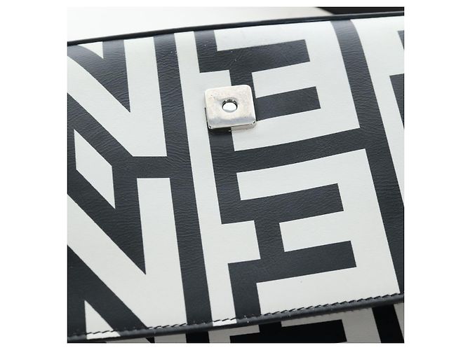 Borsa a tracolla FENDI Mamma Baguette in pelle Mark Jacobs Nera 8BR600 Auth 206295M Nero Argento - vista 26