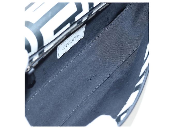 Borsa a tracolla FENDI Mamma Baguette in pelle Mark Jacobs Nera 8BR600 Auth 206295M Nero Argento - vista 28