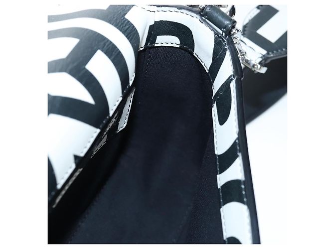 Borsa a tracolla FENDI Mamma Baguette in pelle Mark Jacobs Nera 8BR600 Auth 206295M Nero Argento - vista 29