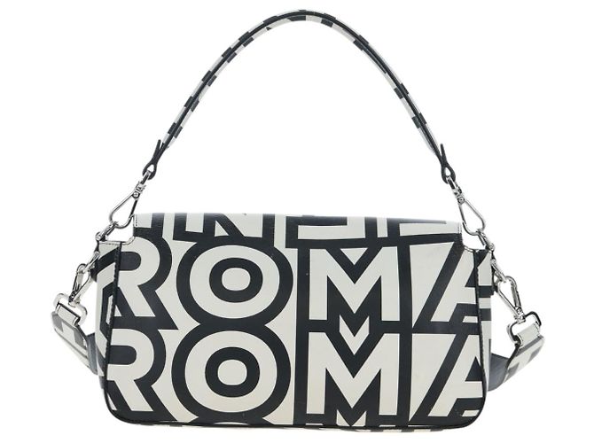 Borsa a tracolla FENDI Mamma Baguette in pelle Mark Jacobs Nera 8BR600 Auth 206295M Nero Argento - vista 5