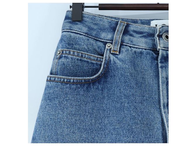 Pantaloni Jeans Denim LOEWE Anagram 32 Blue Auth 199699M - vista 3