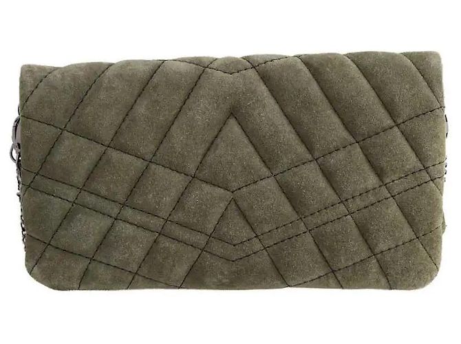 Borsa a tracolla Zadig & Voltaire in camoscio kaki Cachi - vista 3
