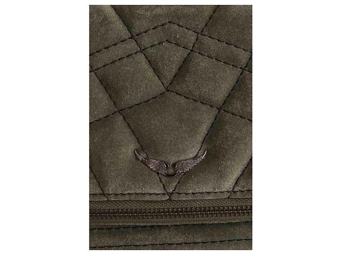 Borsa a tracolla Zadig & Voltaire in camoscio kaki Cachi - vista 4