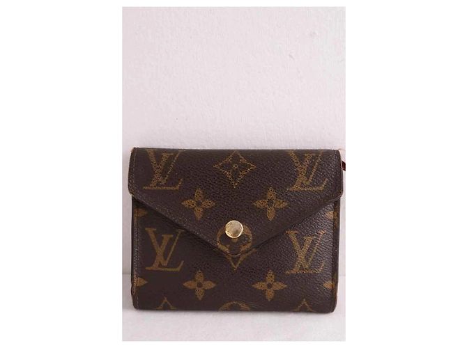 Portafoglio Louis Vuitton in pelle marrone - vista 4