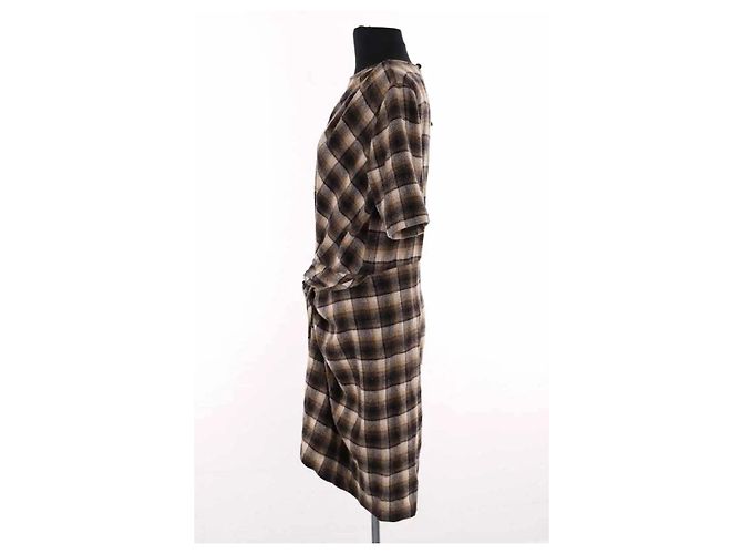 Isabel Marant Etoile Kleid aus Wolle braun - Ansicht 3