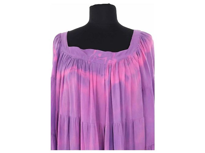 Vestido Balmain de seda morada Púrpura - vista 2
