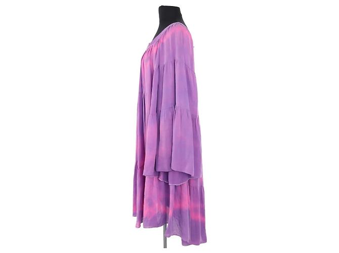 Vestido Balmain de seda morada Púrpura - vista 3
