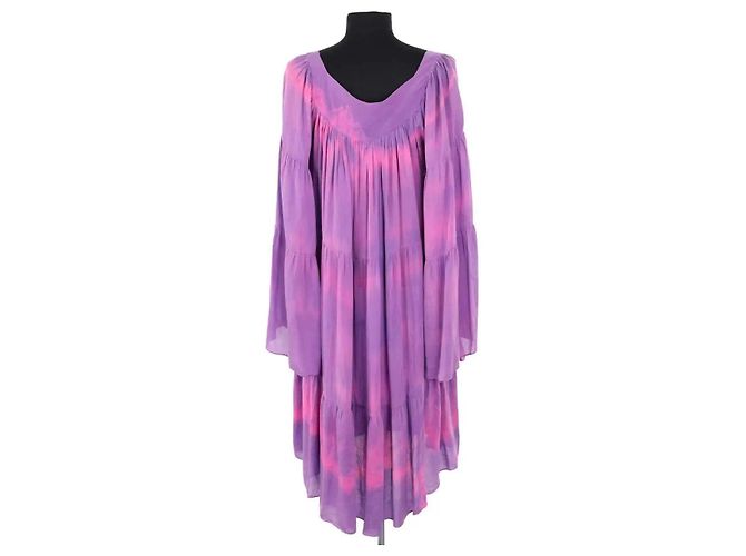 Vestido Balmain de seda morada Púrpura - vista 4