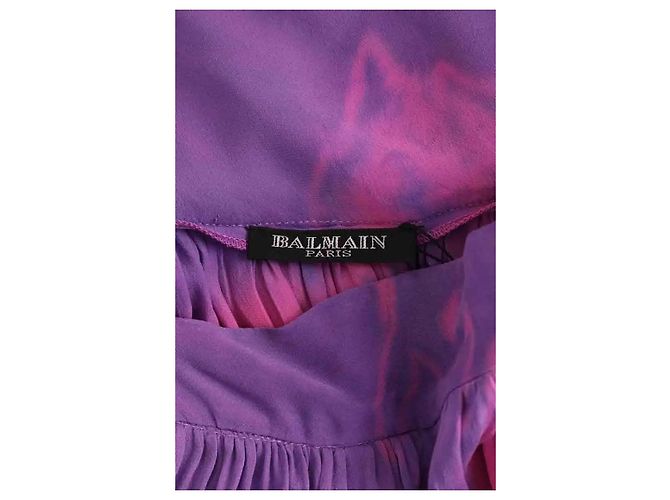 Vestido Balmain de seda morada Púrpura - vista 5