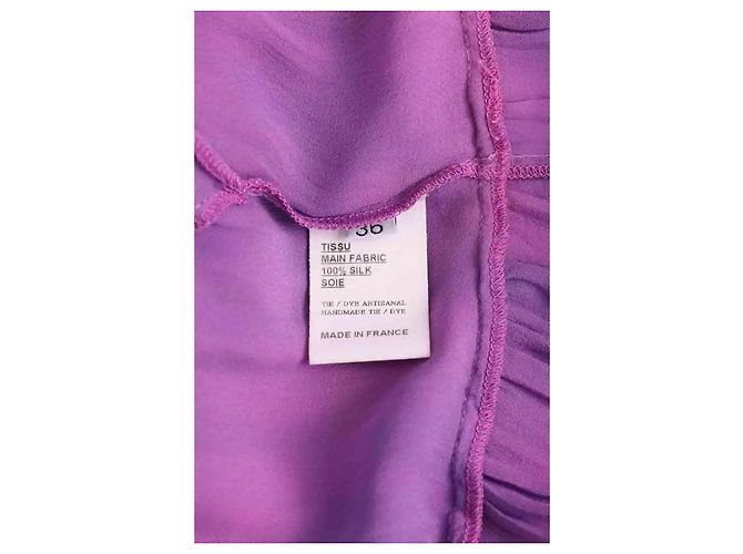 Vestido Balmain de seda morada Púrpura - vista 6