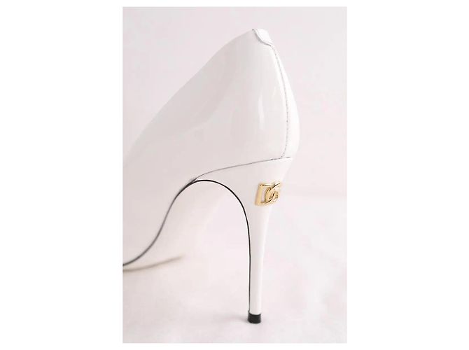 Tacchi in pelle bianca Dolce & Gabbana Bianco - vista 5