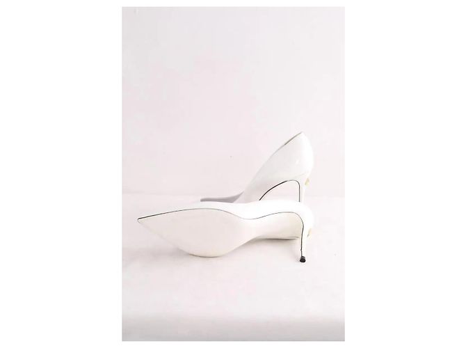 Tacchi in pelle bianca Dolce & Gabbana Bianco - vista 6