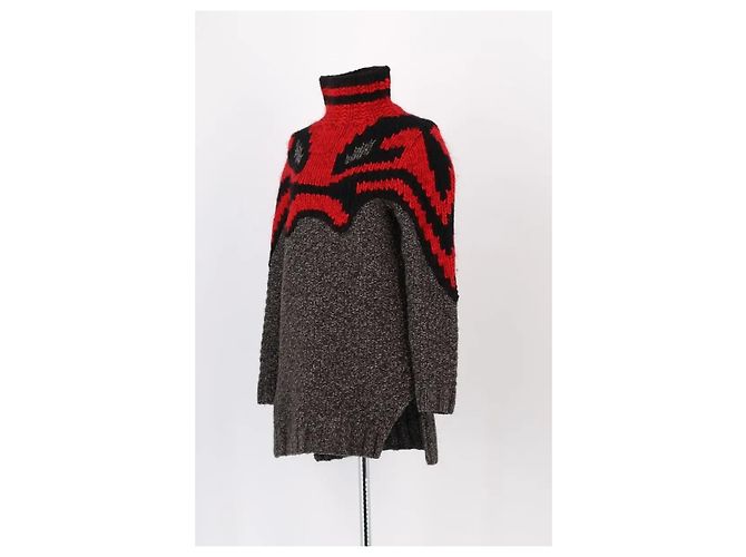 Pull en laine marron Céline - vue 2