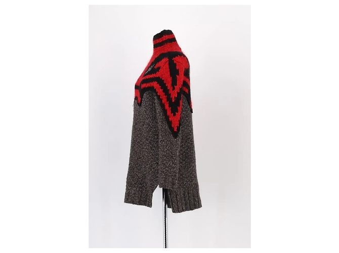 Pull en laine marron Céline - vue 3