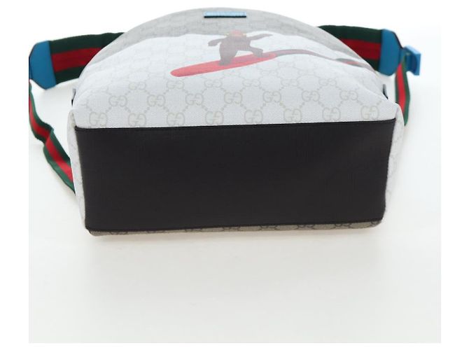 Zaino per bambini GUCCI GG Supreme PVC Beige Silver 851222 Auth LN211M Argento - vista 12