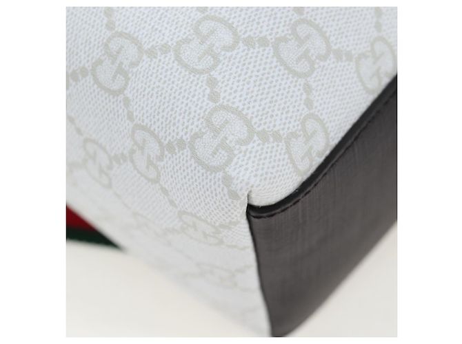 Zaino per bambini GUCCI GG Supreme PVC Beige Silver 851222 Auth LN211M Argento - vista 13