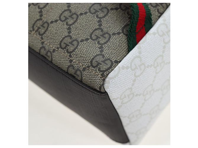 Zaino per bambini GUCCI GG Supreme PVC Beige Silver 851222 Auth LN211M Argento - vista 16