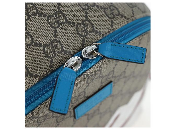 Zaino per bambini GUCCI GG Supreme PVC Beige Silver 851222 Auth LN211M Argento - vista 20