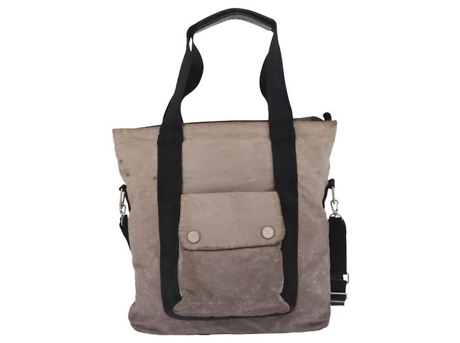 CHANEL Sports Line Tote Bag Canvas 2way Grau Silber CC Auth bs37077 Braun - Ansicht 2