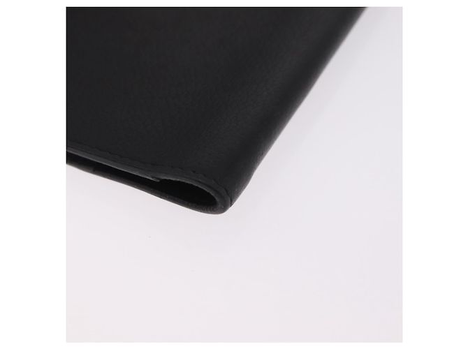 Hermès HERMES Agenda Vision Day Planner Cover Leather Black Silver Auth 206425 Negro Plata - vista 10