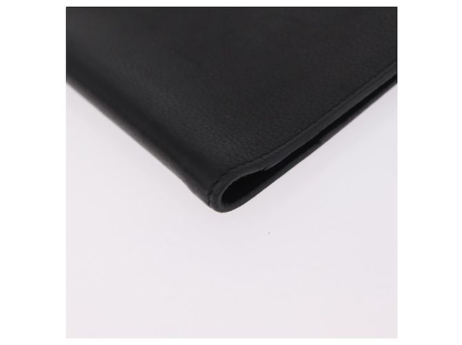 Hermès HERMES Agenda Vision Day Planner Cover Leather Black Silver Auth 206425 Negro Plata - vista 11