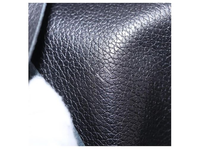 Hermès HERMES Agenda Vision Day Planner Cover Leather Black Silver Auth 206425 Negro Plata - vista 19