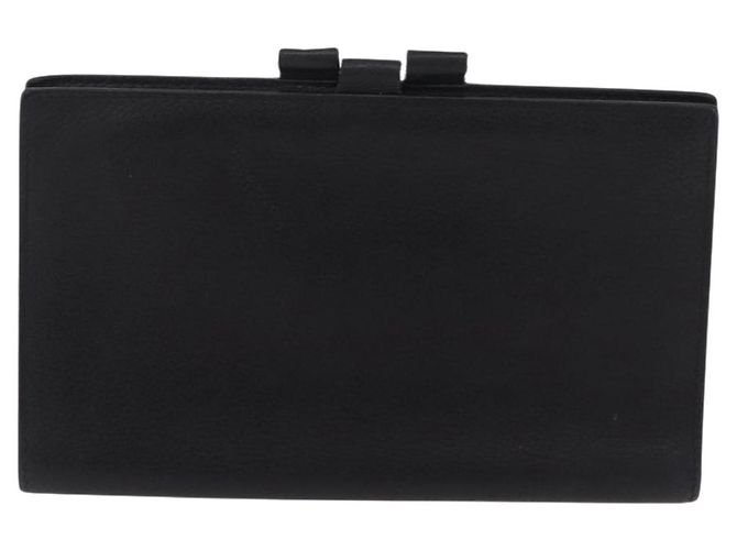Hermès HERMES Agenda Vision Day Planner Cover Leather Black Silver Auth 206425 Negro Plata - vista 3
