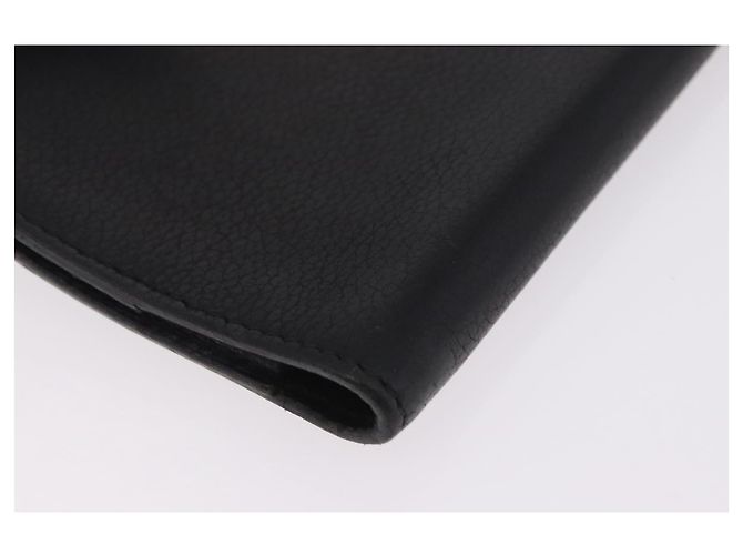 Hermès HERMES Agenda Vision Day Planner Cover Leather Black Silver Auth 206425 Negro Plata - vista 8