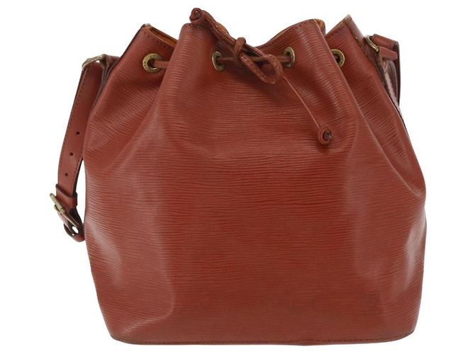 LOUIS VUITTON Borsa a tracolla Epi Petit Noe Brown M44103 LV Auth 206410 Marrone - vista 13