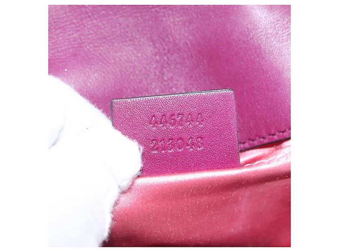 Borsa a tracolla con catena GUCCI GG Marmont Velluto Viola Tono Oro 446744 Auth ka6446V - vista 24