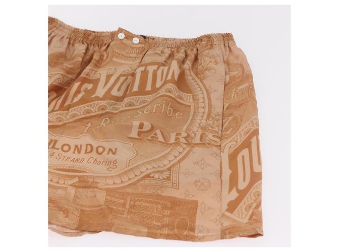 LOUIS VUITTON Shorts Hose Seide 34 Brown LV Auth 204958M Braun - Ansicht 4