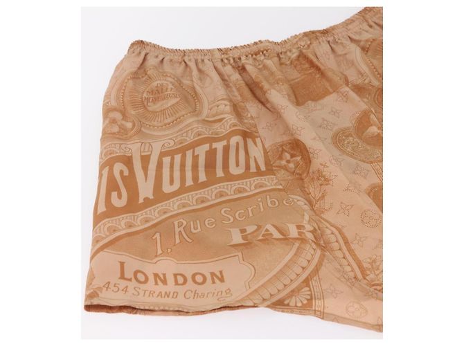 LOUIS VUITTON Shorts Hose Seide 34 Brown LV Auth 204958M Braun - Ansicht 5