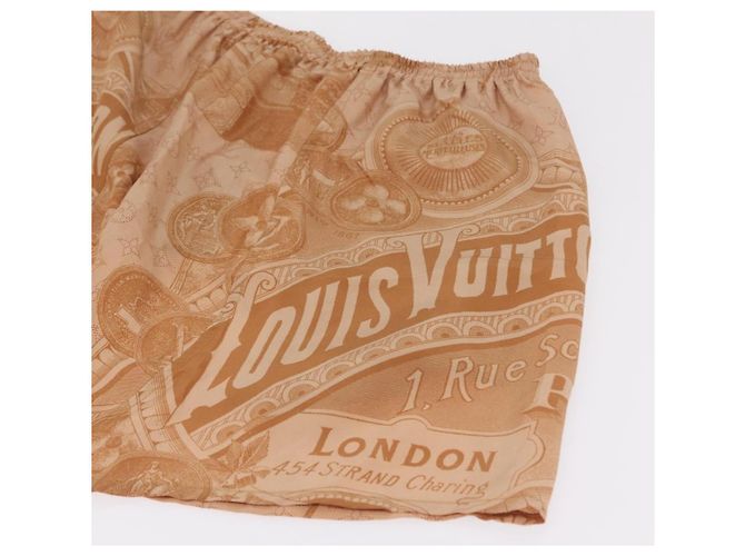 LOUIS VUITTON Shorts Hose Seide 34 Brown LV Auth 204958M Braun - Ansicht 6